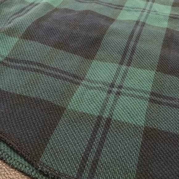 Green Plaid Long Sleeve Thermal Tee - Picture 5 of 5